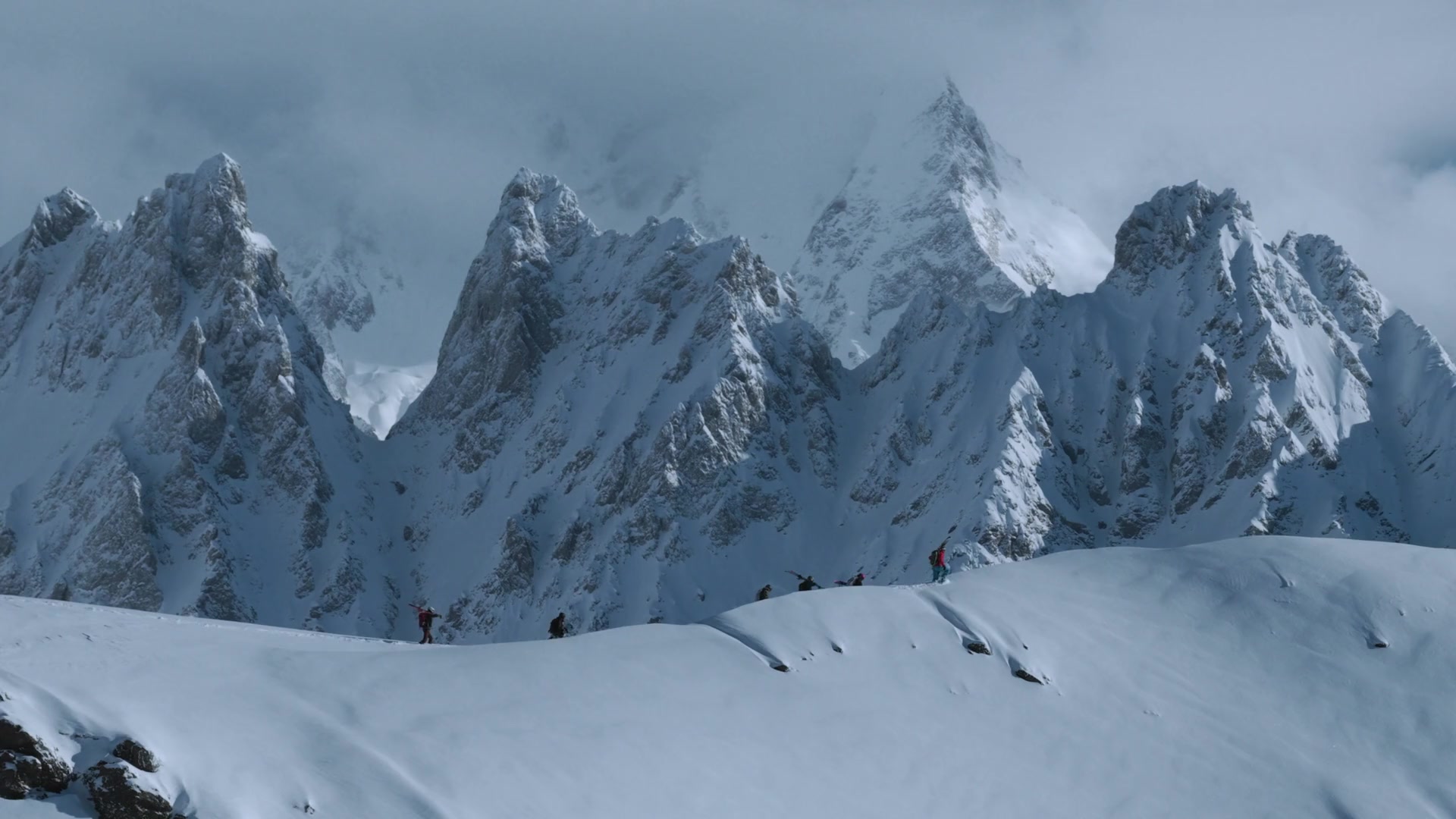 The mountains of Svaneti in winter