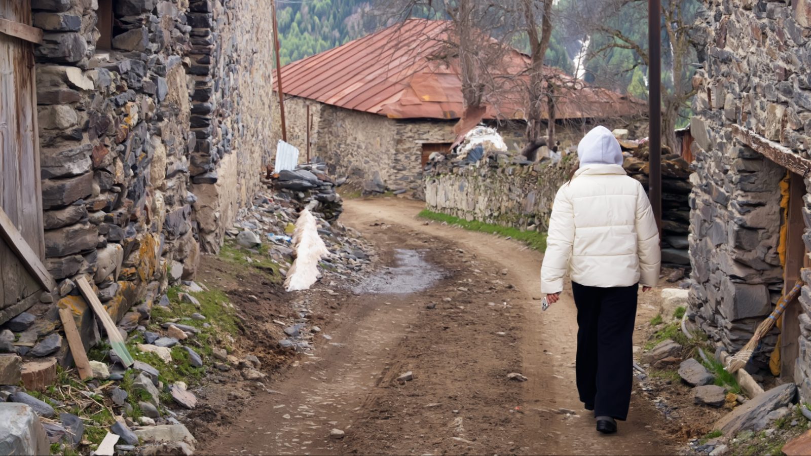 Hiking in Svaneti — meadows and village lanes under the Caucasus walls
