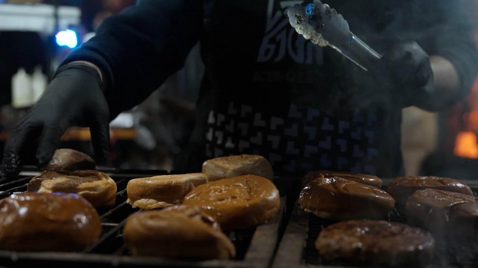 Preparing pastries in a local kitchen